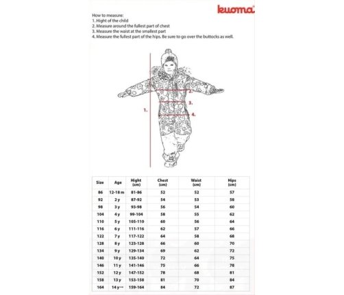 Kuoma HENNA Bordeaux Silts mazuļu ziemas termo kombinezons