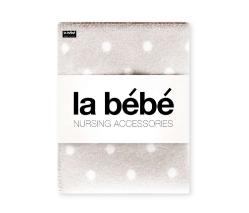 La Bebe™ Cosy Grey Dots Art.77005 Natural Lambswool Детское шерстяное одеяло 100х140 см