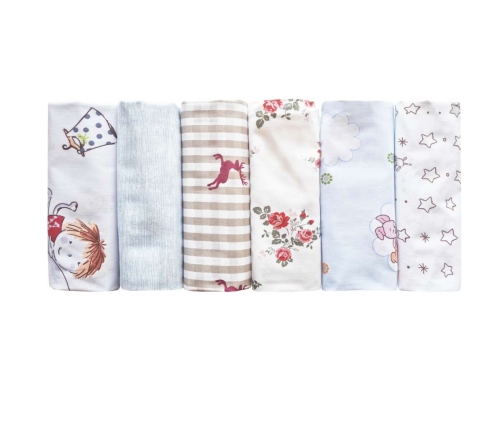 La bebe Cotton Nappy Dabīgas kokvilnas autiņš 75х75 см