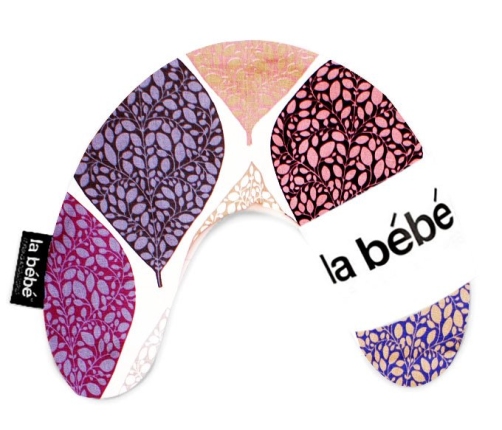 La Bebe Mimi Nursing Cotton Pillow Deco Purple Подковка для сна, кормления малыша 19x46cm