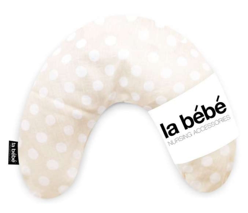 La Bebe Mimi Nursing Cotton Pillow Dots Подковка для сна, путишествий, кормления малыша 19x46cm