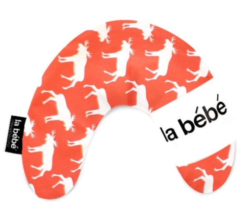 La Bebe Mimi Nursing Cotton Pillow Elk Dark Orange Подковка для сна, кормления малыша 19x46cm