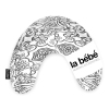 La Bebe Mimi Nursing Cotton Pillow White-Black ornament Подковка для сна, путешествий, кормления малыша 19x46cm