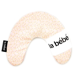 La Bebe™ Mimi Travel Cotton U Neck Pillow Small Dots Подковка для сна, путешествий, кормления малыша 19x46cm