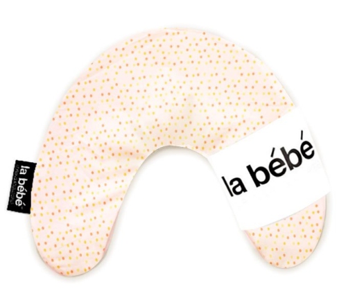 La Bebe™ Mimi Travel Cotton U Neck Pillow Small Dots Подковка для сна, путешествий, кормления малыша 19x46cm