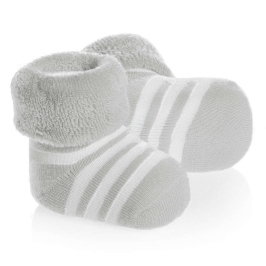 La bebe Natural Eco Cotton Baby Socks Beige Grey Натуральные хлопковые носочки для новорожденного