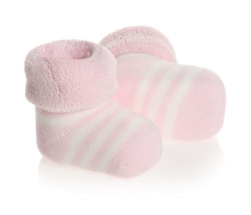 La bebe Natural Eco Cotton Baby Socks Rose Натуральные хлопковые носочки для новорожденного