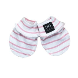 La Bebe NO Baby Mittens Stripes Детские рукaвички Aнтицарапки из мягкого хлопка