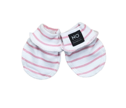 La Bebe NO Baby Mittens Stripes Детские рукaвички Aнтицарапки из мягкого хлопка