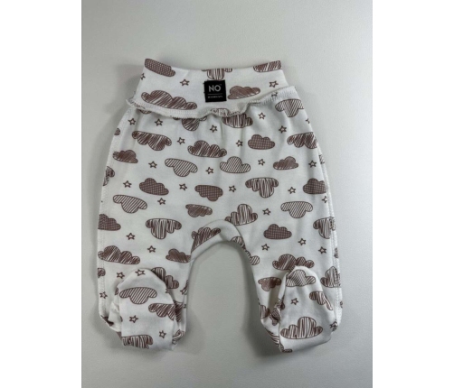 La Bebe NO Baby Pants Clouds Детские штанишки с широким поясом и закрытыми пяточками из чистого хлопка