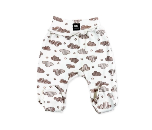 La Bebe NO Baby Pants Clouds Детские штанишки с широким поясом и закрытыми пяточками из чистого хлопка