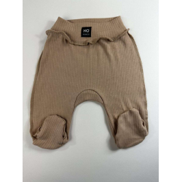 La Bebe NO Baby Pants Cappuccino Детские штанишки с широким поясом и закрытыми пяточками из чистого хлопка