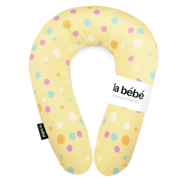 La Bebe Nursing Maternity Pillow Snug Yellow Dots Подковка для сна, кормления малыша 20x70cm