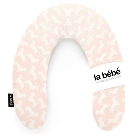 La Bebe Rich Cotton Nursing Maternity Pillow Art.85512 Dog Pink/White pakaviņš