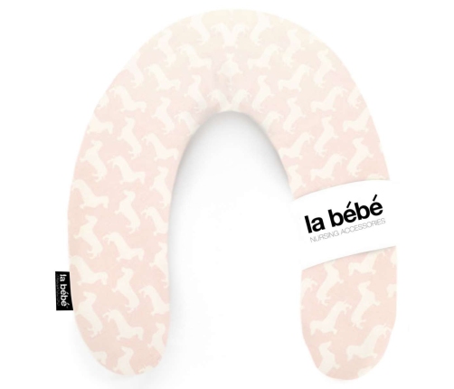 La Bebe Rich Cotton Nursing Maternity Pillow Art.85512 Dog Pink/White pakaviņš