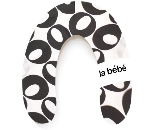 La Bebe Rich Cotton Nursing Maternity Pillow Deco Black-Silver pakaviņš mazuļa barošanai, gulēšanai