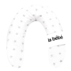 La Bebe Rich Cotton Nursing Maternity Pillow White&Grey Stars Подковка для сна, кормления малыша 30x175cm