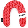 La Bebe Rich Cotton Nursing Maternity Pillow  White Red ornament Подковка для сна, кормления малыша 30x175cm