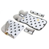 La bebe Stroller Set Black&White Dots Mīksts komplekts ratiņiem