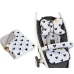 La bebe Minky + Cotton Stroller Mat Set Black & White Dots Комплект вкладышей для коляски с пледиком