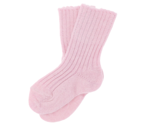 La bebe Wool Angora Blush Rose Детские шерстяные носочки