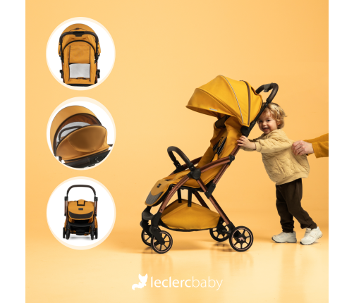 Leclerc Baby Influencer AIR 2023 Golden Mustard Pastaigu Ratiņi