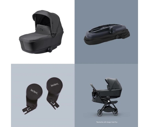 Leclerc Baby Influencer Black Brown Bērnu Ratiņi 2in1