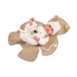 Кукла младенец с одеялом 36 см (плачет, говорит, с соской) LL63645