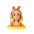 Lelles galva stilizēšanai Barbie Blonde Rainbow Hair HMD78