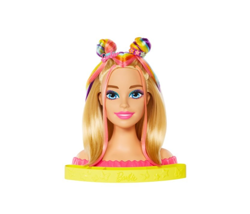 Lelles galva stilizēšanai Barbie Blonde Rainbow Hair HMD78