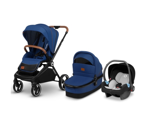 Lionelo Mika Blue Navy Bērnu Ratiņi 3in1