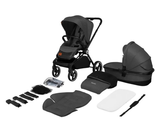 Lionelo Mika Grey Graphite Bērnu Ratiņi 2in1