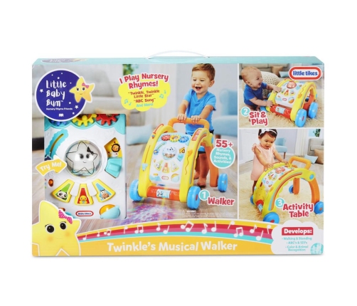 Little Tikes Little Baby Bum 3in1 Stumjamais Interaktīvais staigulis - Attīstošais galdiņš