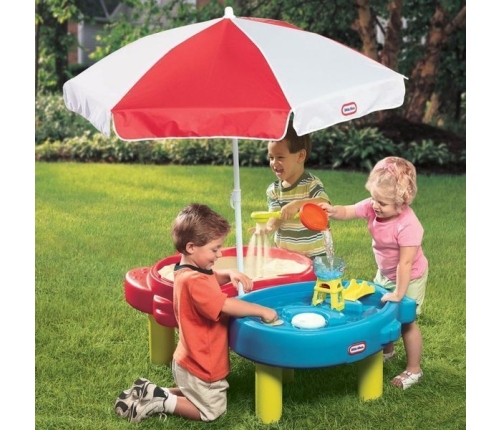 Little Tikes Water Table Galds-Smilšu kaste ar lietussargu un ūdens zonu