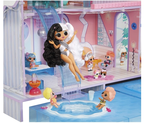 LOL Surprise OMG Winter Chill Cabin Wooden Doll House with 95+ Surprises