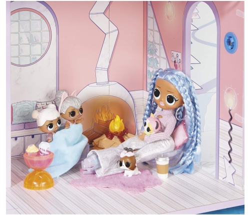 LOL Surprise OMG Winter Chill Cabin Wooden Doll House with 95+ Surprises