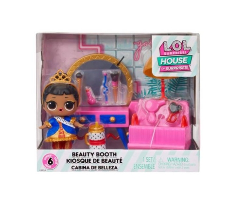 LOL SURPRISE MGA Beauty Booth Playset Her Majesty Doll + 8 Surprises