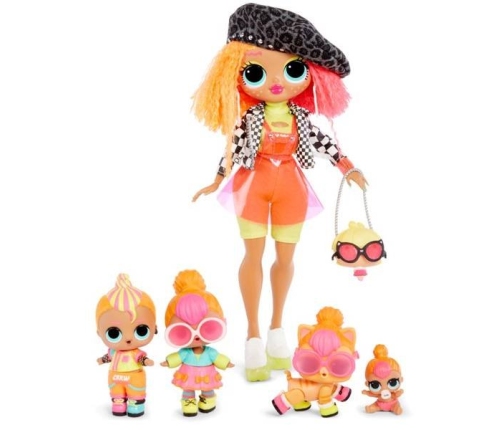 LOL Surprise Neon Q.T. Family - Limited Edition Fashion Doll, Dolls and Pet with 45+ Surprises