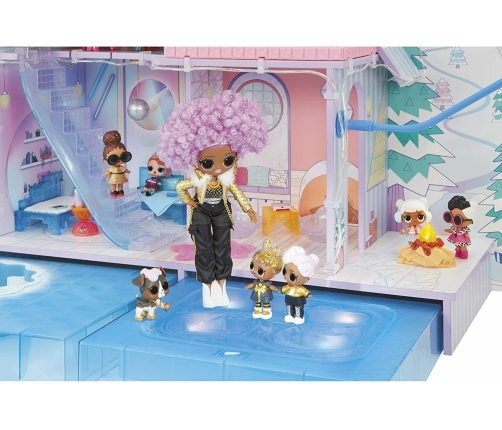 LOL Surprise OMG Winter Chill Cabin Wooden Doll House with 95+ Surprises