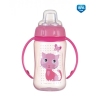 Учебная кружка Canpol CUTE ANIMALS с силиконовым наконечником 56/512 pink