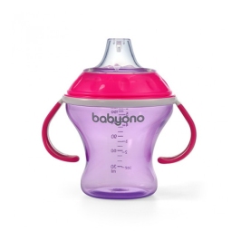 Учебная кружка-непроливайка 180 ml BabyOno 1456/02 pink