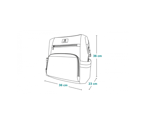 Māmiņas mugursoma - Ratu soma Lionelo CUBE black carbon