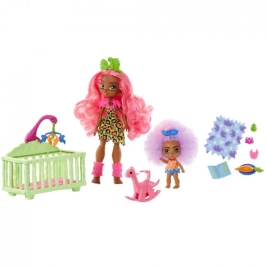 MATTEL CAVE CLUB Wild about babysitting playset Fernessa + Furrah Кукла