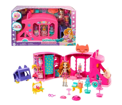 Mattel Enchantimals Cat Fashion Truck Playset HPB34 Кемпер + Кукла