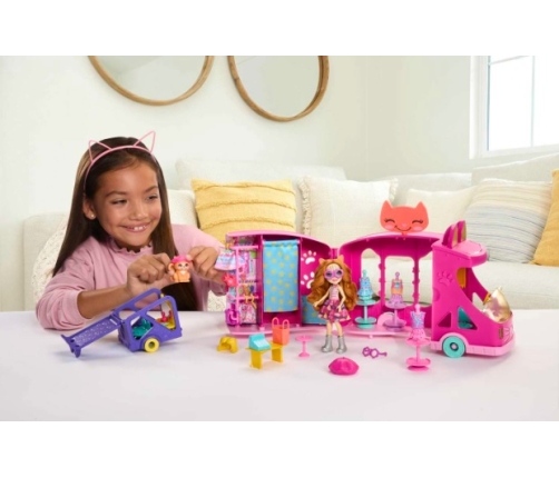 Mattel Enchantimals Cat Fashion Truck Playset HPB34 Кемпер + Кукла