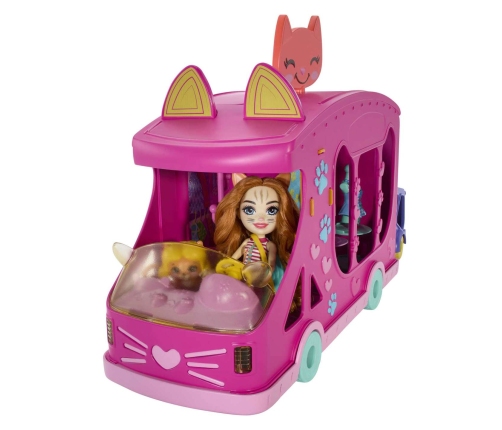 Mattel Enchantimals Cat Fashion Truck Playset HPB34 Кемпер + Кукла