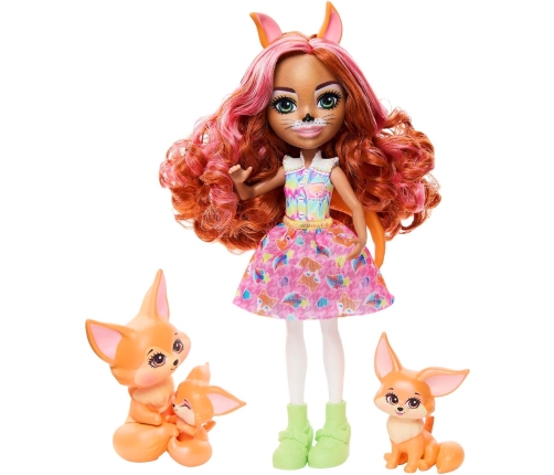 Mattel Enchantimals Glam Party Fennec Fox Family HNT60 Кукла с животными