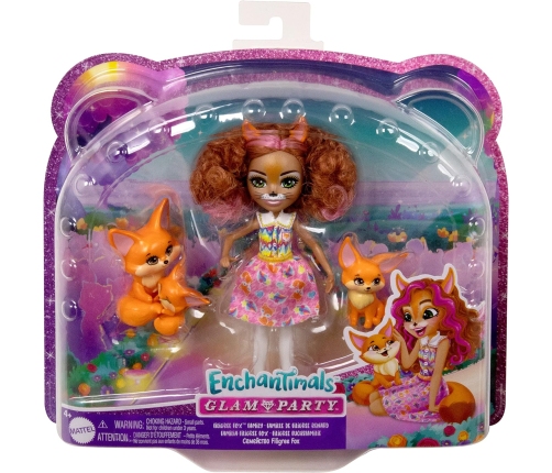 Mattel Enchantimals Glam Party Fennec Fox Family HNT60 Кукла с животными