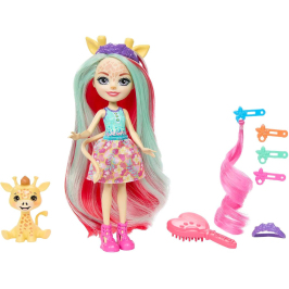 Mattel Enchantimals Glam Party Gillian Giraffe HNV29 + 5 Accessories HNV28 Кукла с животными