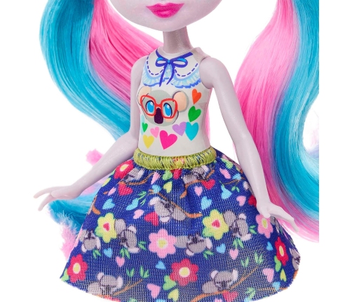 Mattel Enchantimals Glam Party Karalee Koala Family HNT61 Lelle ar dzīvnieku